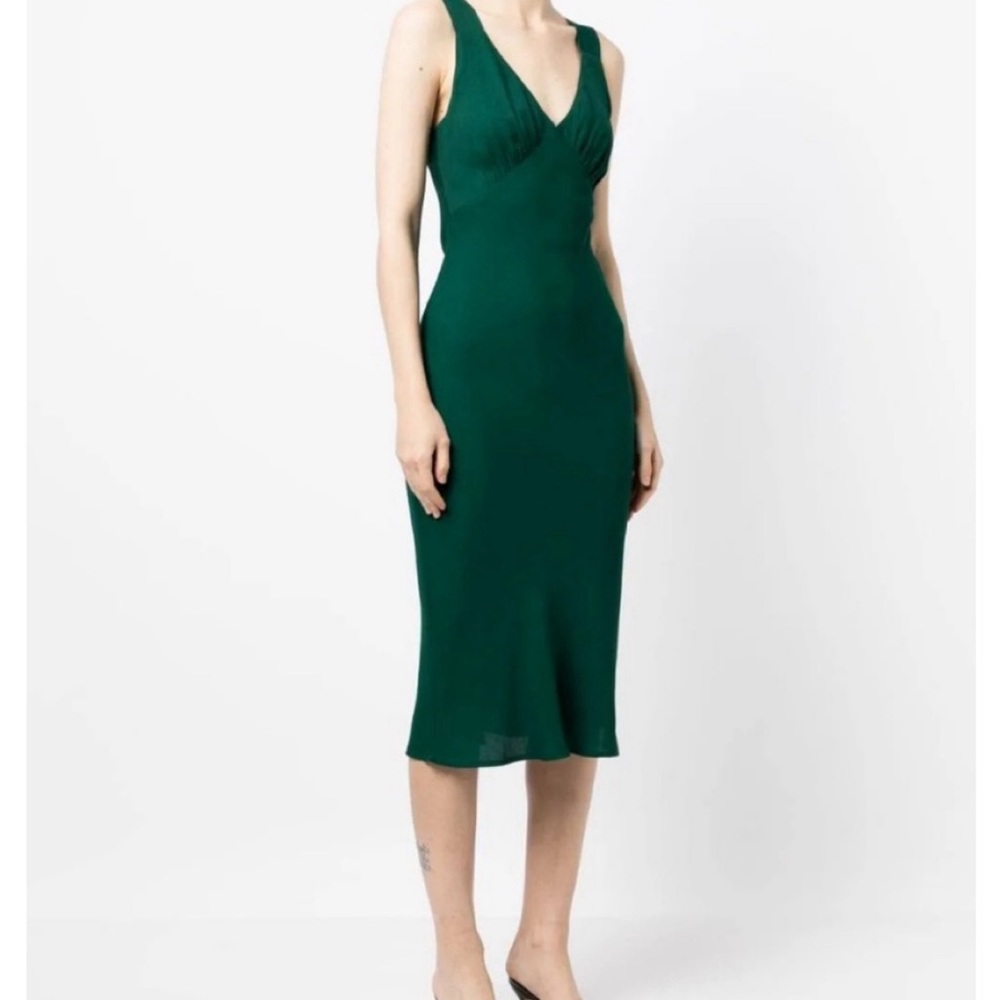 Reformation Green Midi Dress